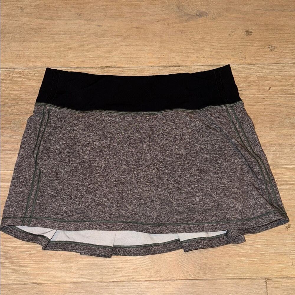 Lululemon Pace Rival Skirt Heather Lux Multi Black / Black 4 - Picture 6 of 10